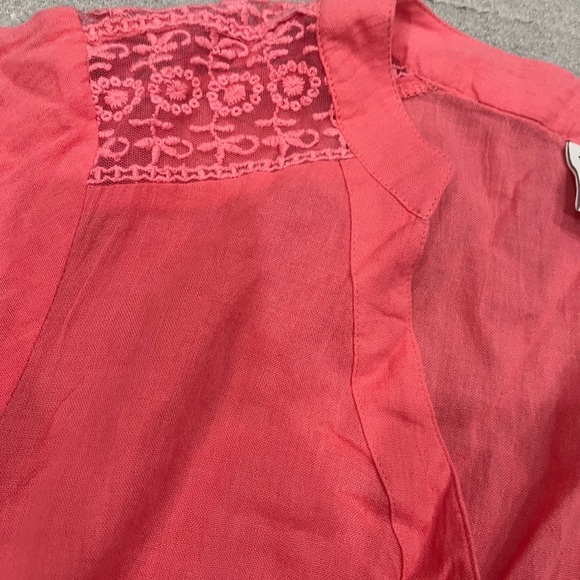 [L]Vero Moda Coral Ronia 3/4 Sleeves Tunic Mix WMN V-Neck Top - Picture 3 of 10